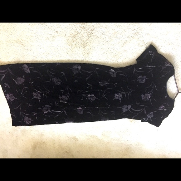 Vintage Patterned velvet evening dress - Picture 7 of 9